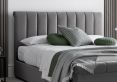 Ascot Grey Upholstered Sleigh Ottoman - Double Bed Frame Only