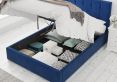 Hemsley Ottoman Plush Velvet Navy Single Bed Frame Only