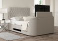 Claridge Upholstered Linea Fog Ottoman TV Bed - King Size Bed Frame Only