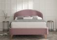 Lunar Upholstered Bed Frame - Compact Double Bed Frame Only - Velvet Lilac