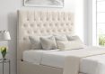 Maxi Boucle Ivory Upholstered Ottoman Double Bed Frame Only