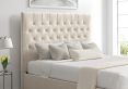 Maxi Hugo Ivory Upholstered Ottoman King Size Bed Frame Only