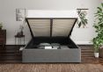 Milano Arran Pebble Upholstered Ottoman King Size Bed Frame Only