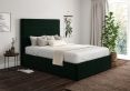 Milano Hugo Bottle Green Upholstered Ottoman Double Bed Frame Only