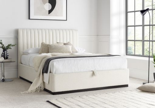 Anna Ottoman Cream Boucle Bed Frame Only