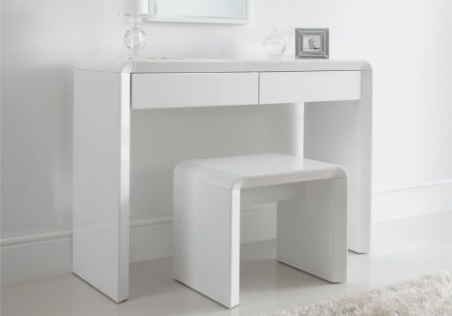 Ice High Gloss Dressing Table Only - White