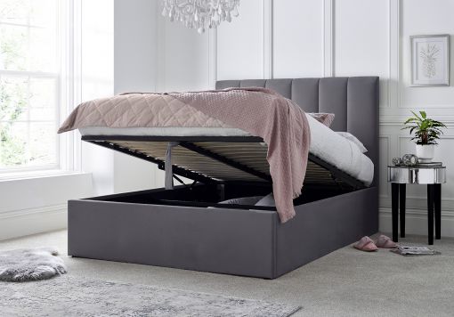 Linea Stone Upholstered Ottoman Bed Frame Only