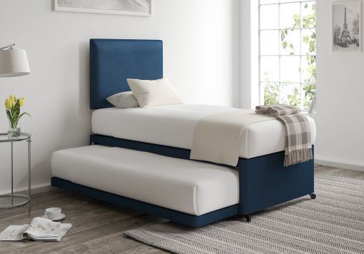 Ellesmere Magic Marine Velvet Upholstered Guest Bed With Mattresses