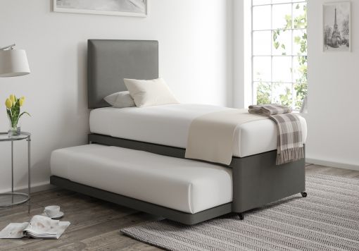 Ellesmere Magic Grey Upholstered Guest Bed With Mattresses
