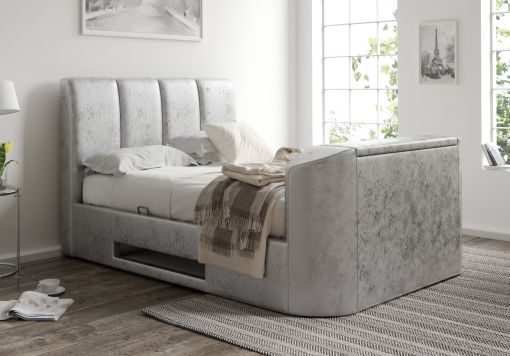 Copenhagen Upholstered Ottoman TV Bed - Mid Grey