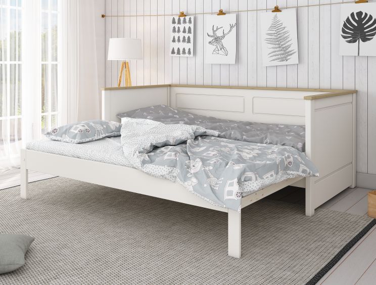 Heritage White Day Bed With Drawer & Guest Bed