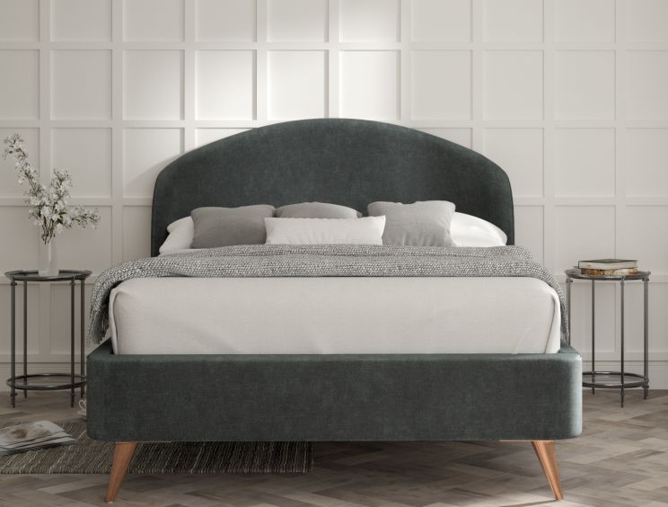 Lunar Upholstered Bed Frame - Double Bed Frame Only - Savannah Ocean