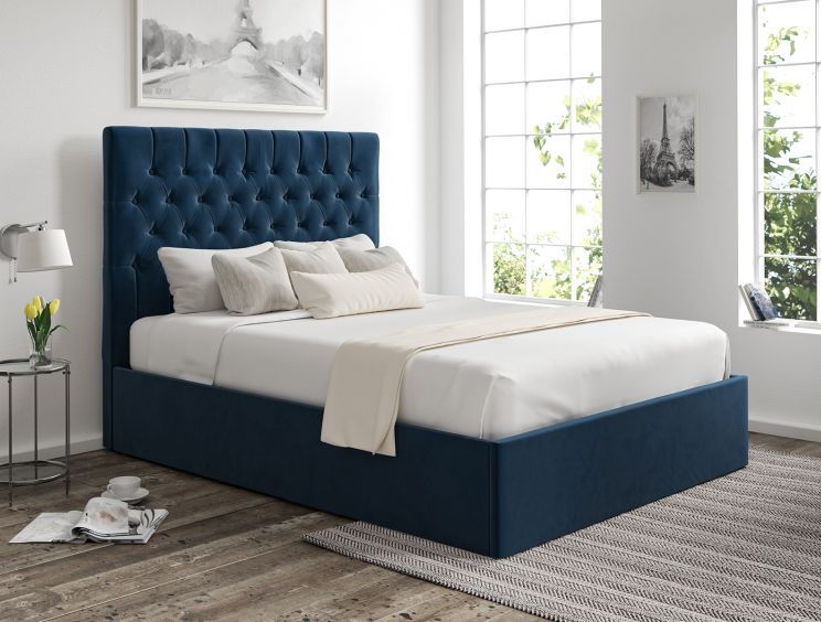 Maxi Hugo Royal Upholstered Ottoman Double Bed Frame Only