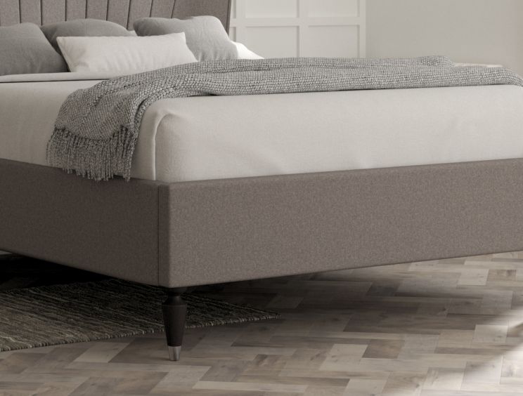 Melbury Upholstered Bed Frame - Single Bed Frame Only - Shetland Mercury