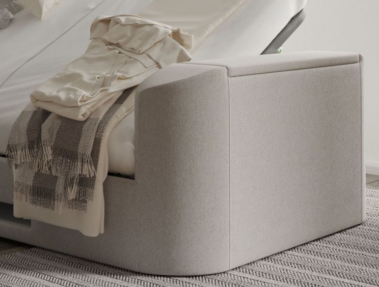 Copenhagen Upholstered Ottoman TV Bed Shell - Double Bed Frame Only