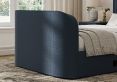 Santorini Upholstered Ottoman TV Bed Blue Velvet - King Size Bed Frame Only