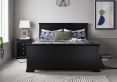 Chateaux Black Wooden Bed Frame Only - Double Bed Frame