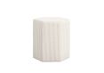 Dunwich Beige Upholstered Striped Stool