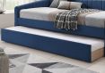 Sanderson Navy Blue Upholstered Day Bed Including Underbed