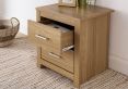 Essentials 2 Drw Oak Bedside