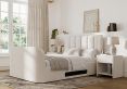 Copenhagen Upholstered Ottoman TV Bed Off White - King Size Bed Frame Only