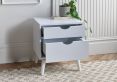 Molle 2 Drawer White Bedside