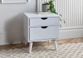 Molle 2 Drawer White Bedside