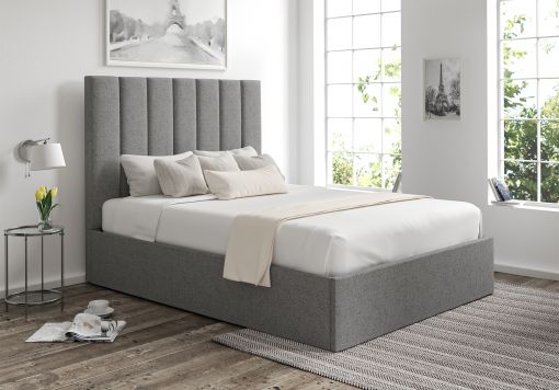 Amalfi Arran Pebble Upholstered Ottoman Bed Frame Only