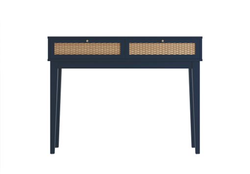 Newquay Blue Rattan 2 Drawer Dressing Table