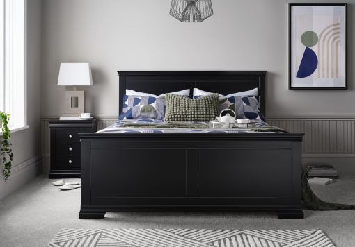 Chateaux Black Wooden Bed Frame