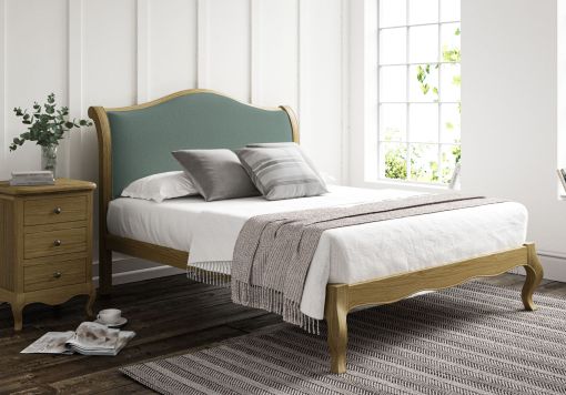 Lyon Eden Sea Grass Upholstered Oak Bed Frame - LFE - Bed Frame Only