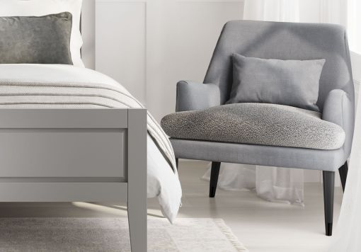 Saltmarsh Soft Grey Upholstered Accent Chair