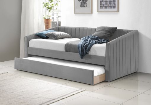 Sanderson Grey Upholstered Day Bed Including Underbed