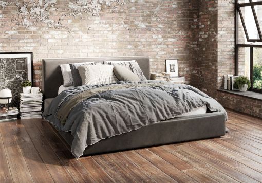 Aldeburgh Dapple Grey Velvet Upholstered Bed Frame