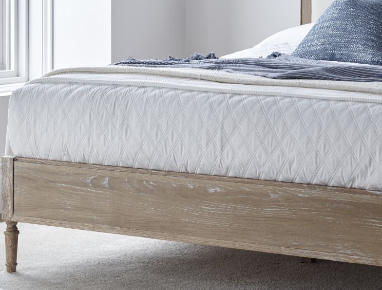 Lille Oak Upholstered Bed - Super King Bed Frame Only
