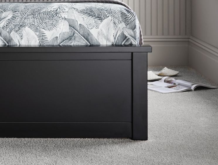 Malmo Black Wooden Ottoman Storage Bed - King Size Ottoman Only