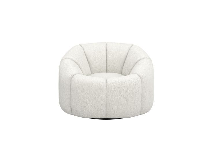 Southwold Ivory Boucle Upholstered Swivel Chair