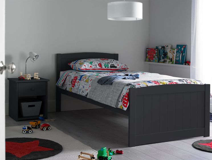 Portland Anthracite Grey Solo Bed Frame Only