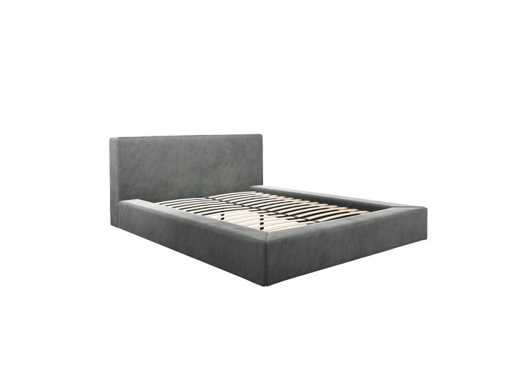 Aldeburgh Dapple Grey Velvet Upholstered King Size Bed Frame