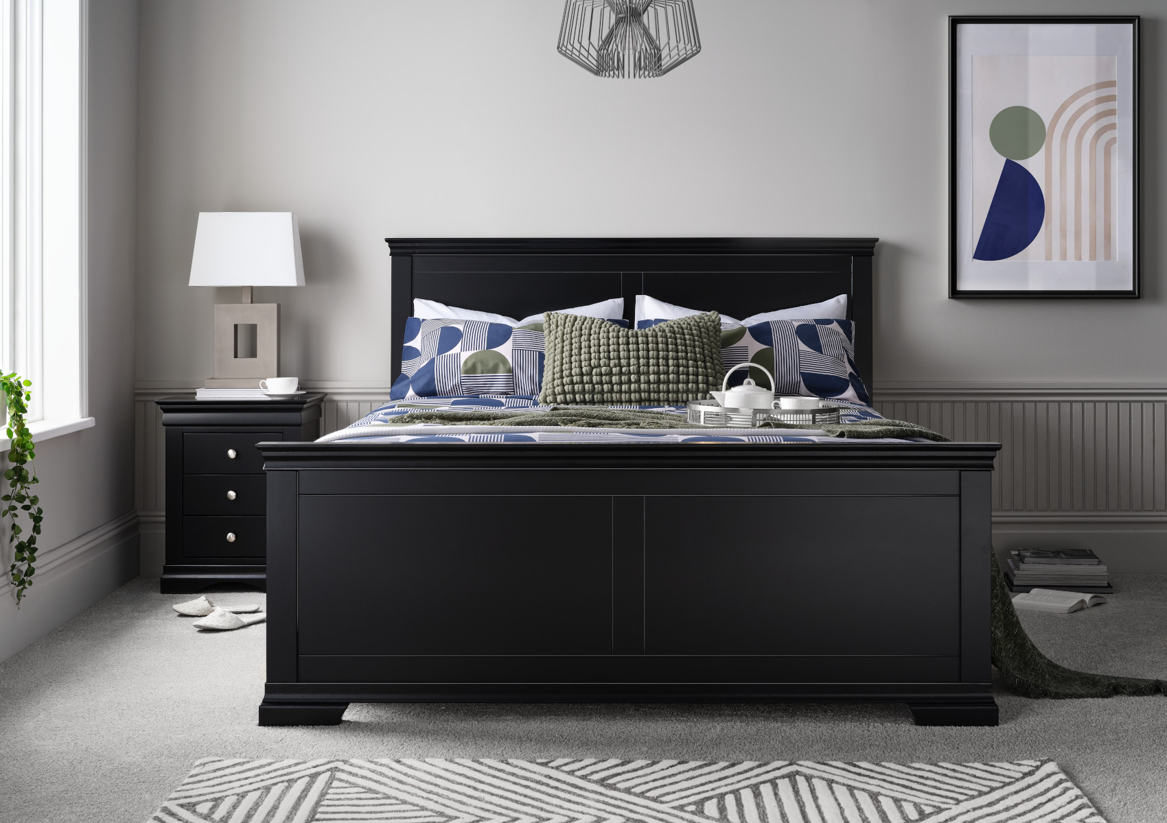 View Chateaux Black Wooden Bed Frame Time4Sleep information