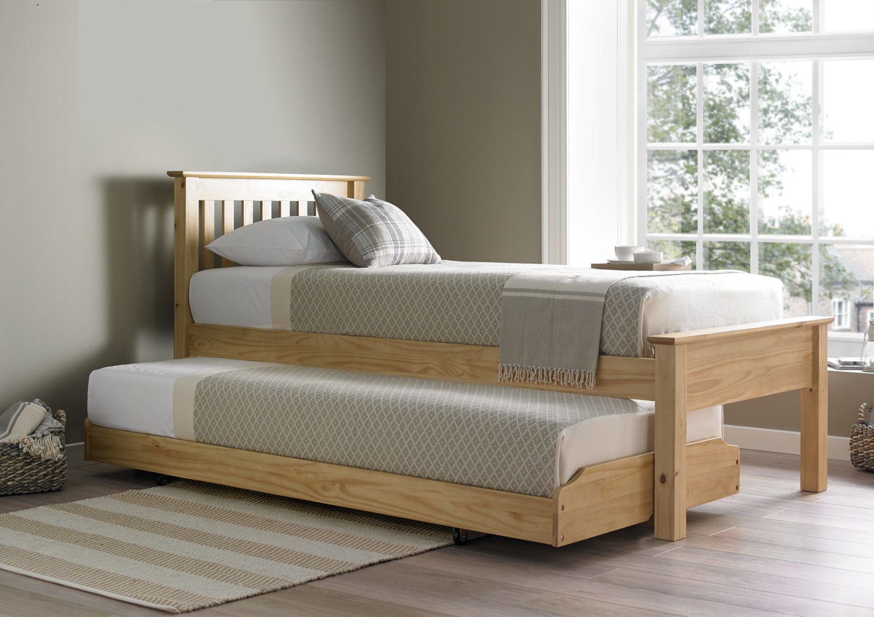 View Atlantis Oak finish Wooden Guest Bed Including Underbed Time4Sleep information