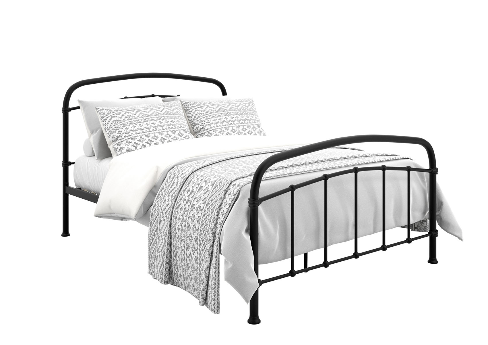 View Bantham Black Metal Bed Frame Time4Sleep information