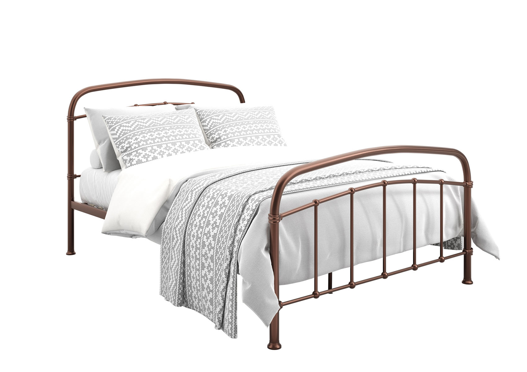 View Bantham Copper Metal Bed Frame Time4Sleep information