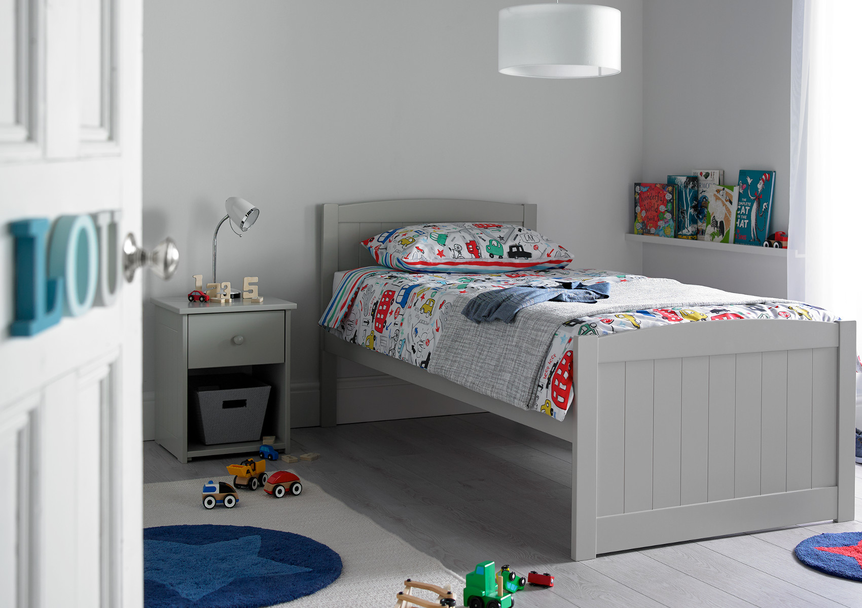 View Portland Grey Wooden Single Childrens Bed Time4Sleep information