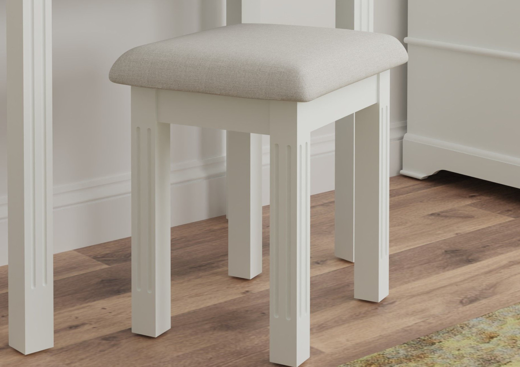 View Tilly White Dressing Table Stool Time4Sleep information